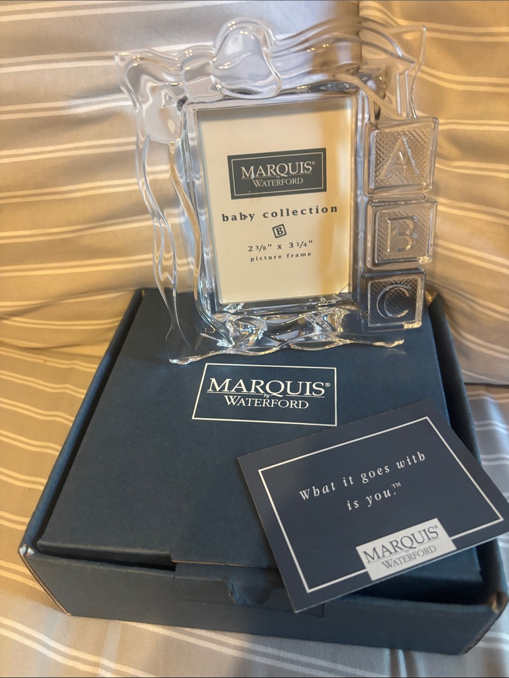 NWT MARQUIS BY WATERFORD BABY COLLECTION ABC BLOCKS PICTURE FRAME